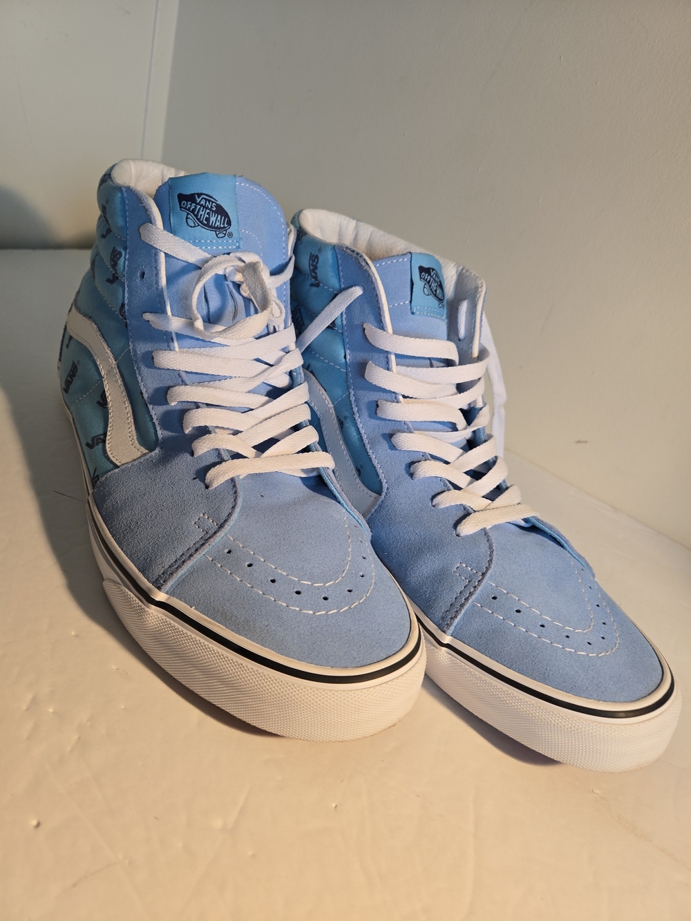 Vans Sk8-Hi Light Blue Suede High Top Sneakers 13 Carolina Blue